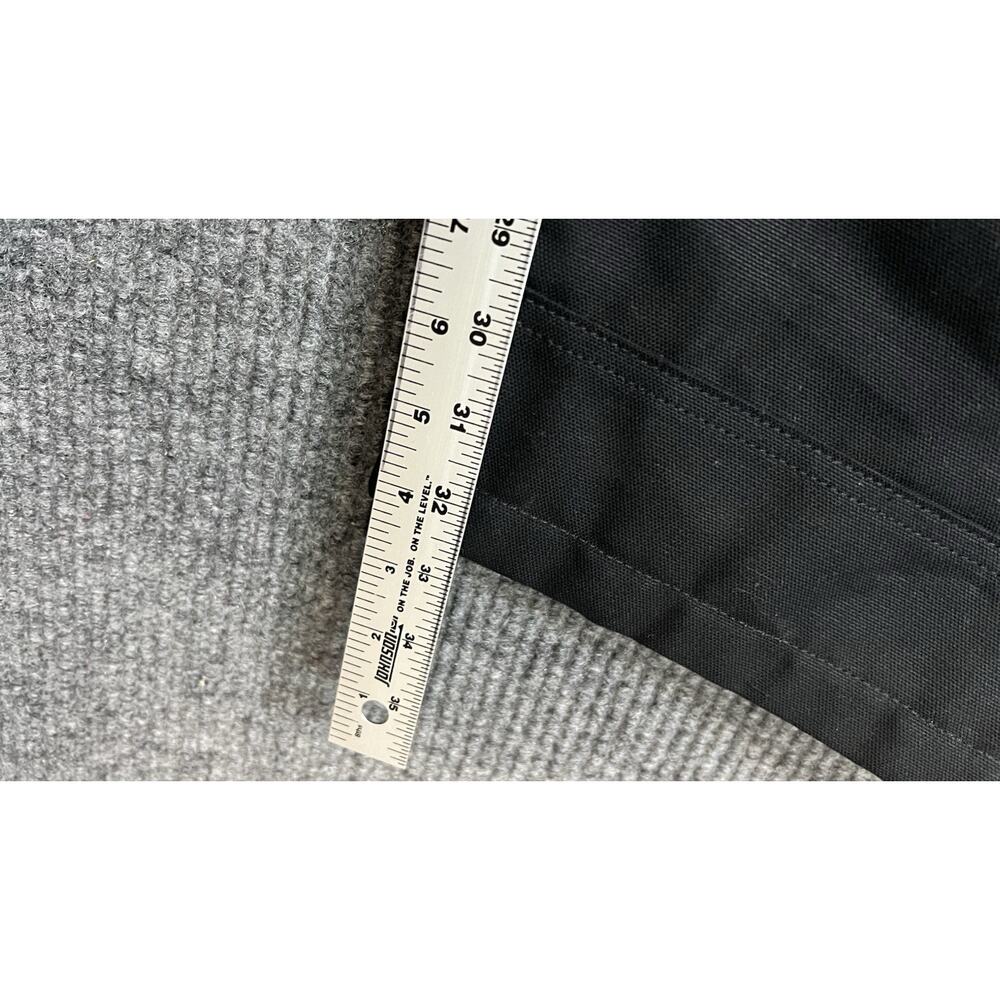 Carhartt Firm Duck Insulated Bib Overalls Mens 2XL Tall Black Work Wear Canvas - Picture 9 of 11